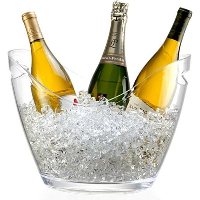 Seau à Champagne 3 Bouteilles - Pour Champagne, seau à glace - Transparent