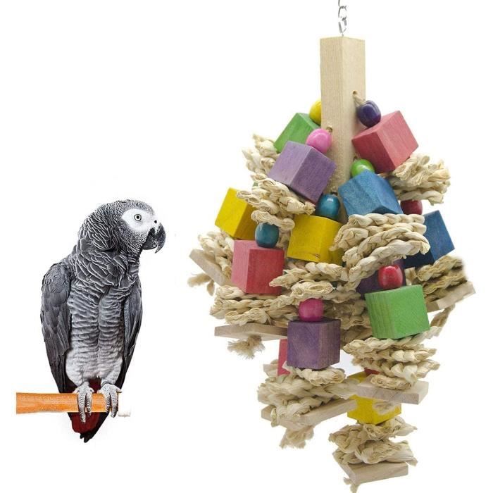 minkissy Jouet échelle Perroquet Plateforme pour Hamsters Perroquet  perchoir Jouets pour Oiseaux Cage à Oiseaux échelle en Bois pour Oiseaux  Jouet