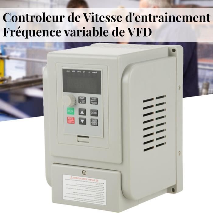 Variateur de fréquence 220VAC Monophasé Variateur de fréquence Variateur de fréquence VFD Variateur de vitesse pour moteur triphasé de 2,2 kW