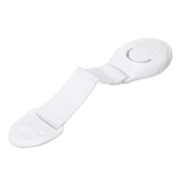 Lot De 12 Sécurités Enfant Pour Armoire/tiroir – Adhésif Fort – Blanc Motif Ours – Support 5 Kg