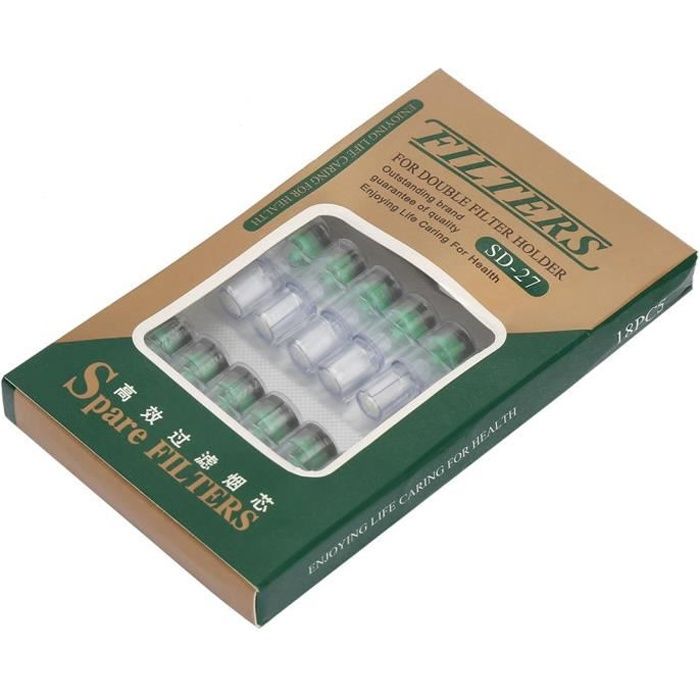 ARAMOX ensemble d'embout à filtre 18 pièces double Filtration filtre à cigarette  embout buccal fumée pour accessoires de support
