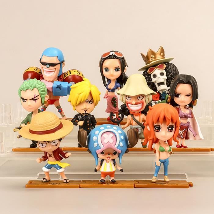 10 Pcs Lot One Piece 68th Mignon Luffy Zoro Nami Robin Chopper Sanji Pvc Action Figure Poupees Avec Base 10 Cm Jouet Cadeau Cdiscount Maison