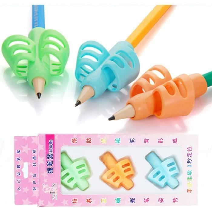 Grips pour Crayon,Professionel Guide Doigt Ergonomiques Grips pour Crayon Silicone Posture Correction Pencil Grip Aide Ecriture,Set