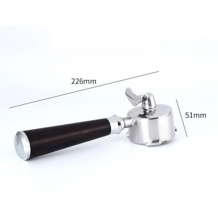 Presse-Mouture 51mm Dark Tamper Version Barista Premium + Pinceau Noir Pour Expresso