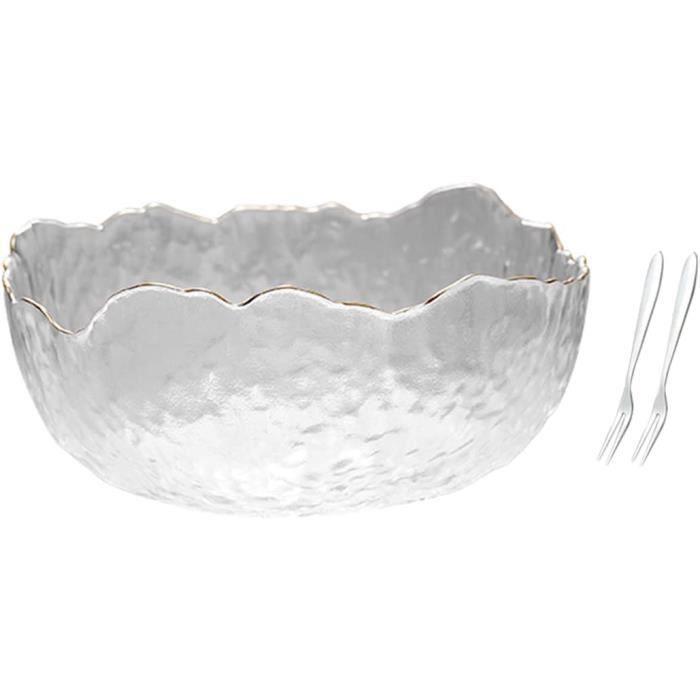 Bol En Verre Trempé KADAX - 13 Cm De Diamètre, Blanc, Vaisselle Polyvalente Pour Salade, Dessert, Fruits - 11