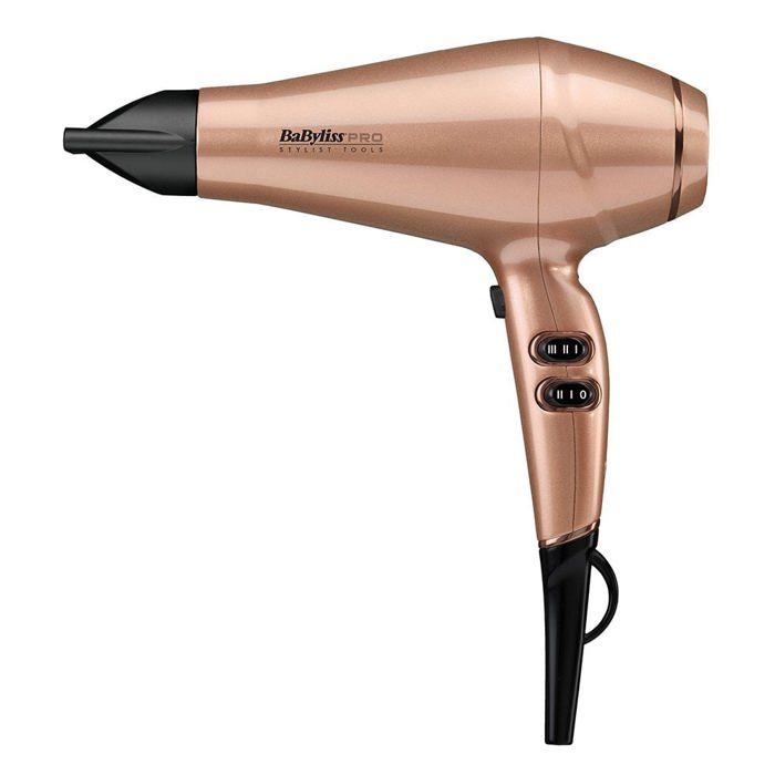 Sèche cheveux Babyliss unisexe en or Kératine infusé en céramique avec 3 chaleur 2 Paramètres de vitesse