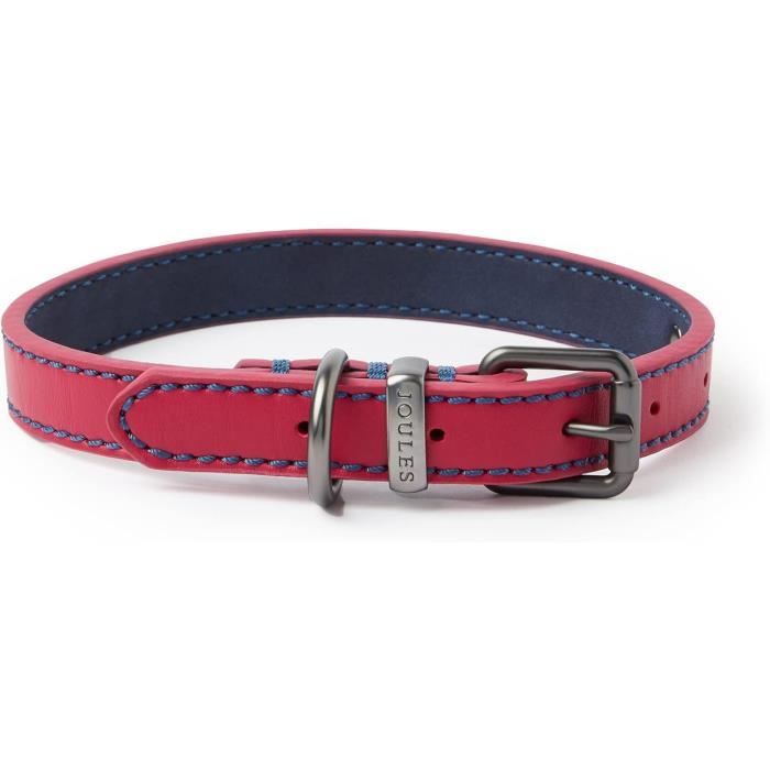 QHP Collier En Cuir Pour Cheval Pur-Sang - Bleu Marine