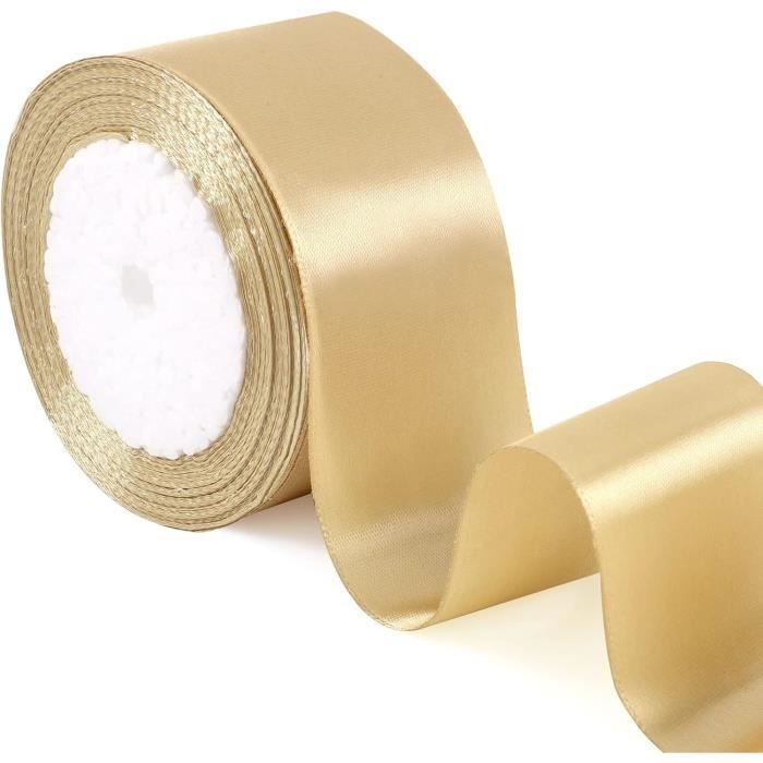 Ruban Satin Noir 2cm X 22m - Lot De 2 Rouleaux Pour Emballage Cadeau Et Décoration