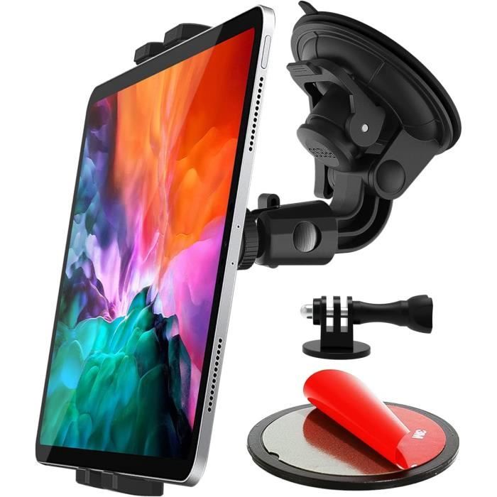 Cuxwill Support Tablette Voiture Pare-Brise Pour 4-13" IPad Appareil, 360° Rotation Porte Auto Tablette Avec Robuste Ventouse Pour IPad Pro 12,9 10,5 9,7, IPad Air Mini, Samsung Tab, Kindle Fire, Etc