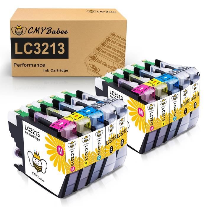 Veson Druckerpatronen Kompatibel Mit Brother LC-3213/3211 – 5er Pack (2 Schwarz, C, M, Y), Hohe Reichweite