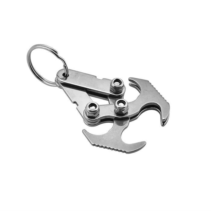 Grappin Pliable 4 Griffes Acier Inoxydable - Capacité 340kg - Pour Escalade, Camping, Survie équipement Outdoor Escalade