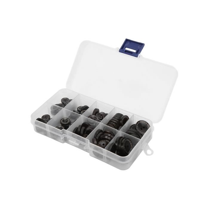 Lot De 10 Boutons Ronds En Bois Foncé 4 Trous - Pour Bricolage, Couture, Décoration