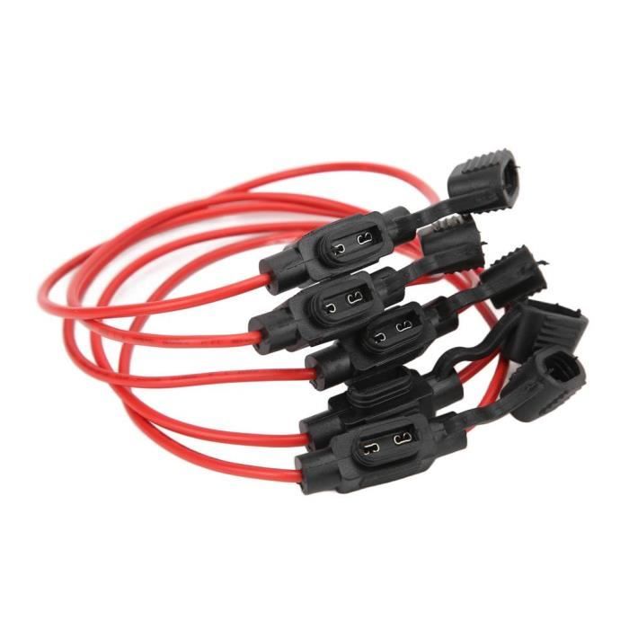 Fdit porte-fusible de voiture 5 pièces porte-fusible 12V 30A réfractaire  étanche pliable amovible anti-poussière en ligne - Cdiscount Auto