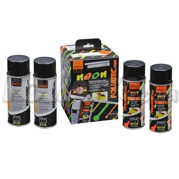 NEON LIQUID RUBBER 4 PC. SET JAUNE 2 X 400 ML + BASE DU MANTEAU 2 X 400 ML