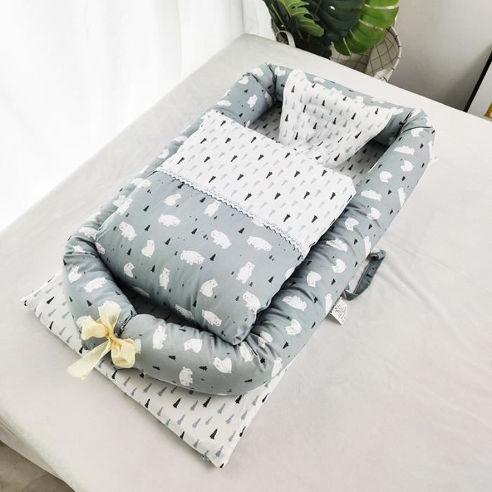 Reducteur De Lit Bebe Cocon 50x90 Cm Pure Coton Nid De Lit Bebe Et Nourrisson Coussin Matelas Cododo Petit Ours Blanc Cdiscount Puericulture Eveil Bebe