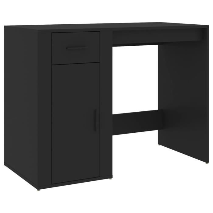 Bureau - GOTOTOP - M3247 - Noir - Bois dingénierie - 100x49x75 cm