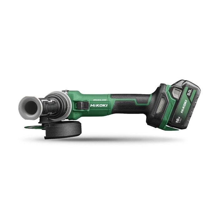 Meuleuse Ø125mm 18V ? 5Ah HIKOKI Brushless avec interrupteur autobloquant 2 batteries 5.0Ah G1813DVEWQZ - vue 2