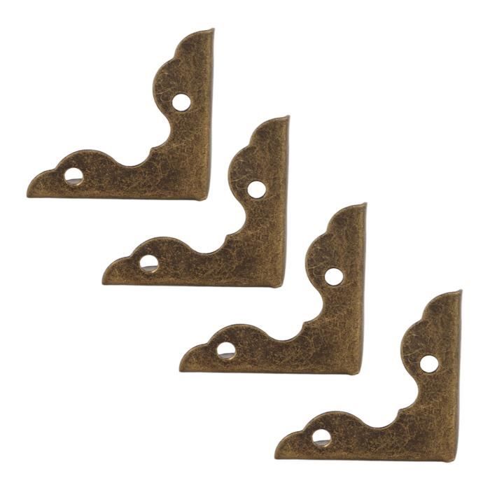 16 Pièces Protecteurs D'angle En Métal Doré Avec Vis - Pour Plinthes, Meubles, Boîtes - Déco Rétro Et Protection Renforcée