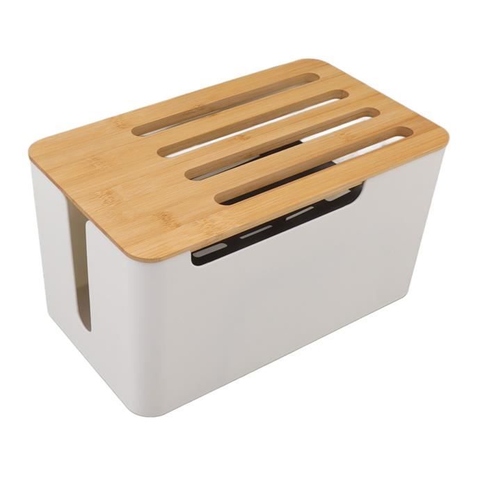 Boîte De Rangement Pour Routeur WiFi - Cache Câbles Avec Aérations - 70x50x25 Cm