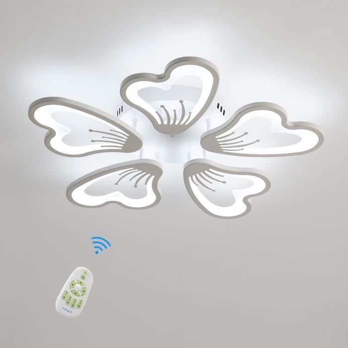 Plafonnier Led Dimmable Avec Télécommande, Luminaire Plafonnier Créatif