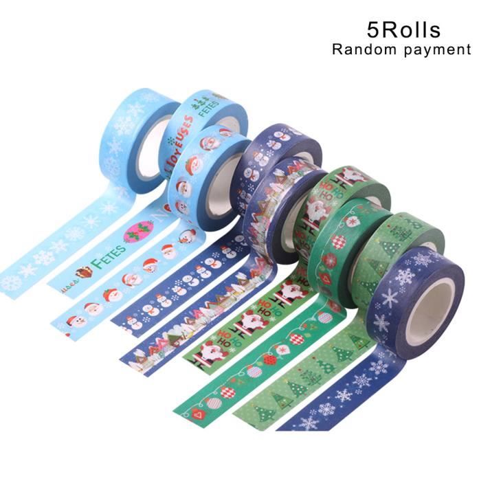 Masking Tape YUBX Lot De 10 Rouleaux De Ruban Washi Décoratif Créatif En Feuille D'or Pour Travaux Manuels, Enfants, Scrapbooking, Bullet Journal, Bricolage, Emballage Cadeau (bleu Bronzé Gros Scotch