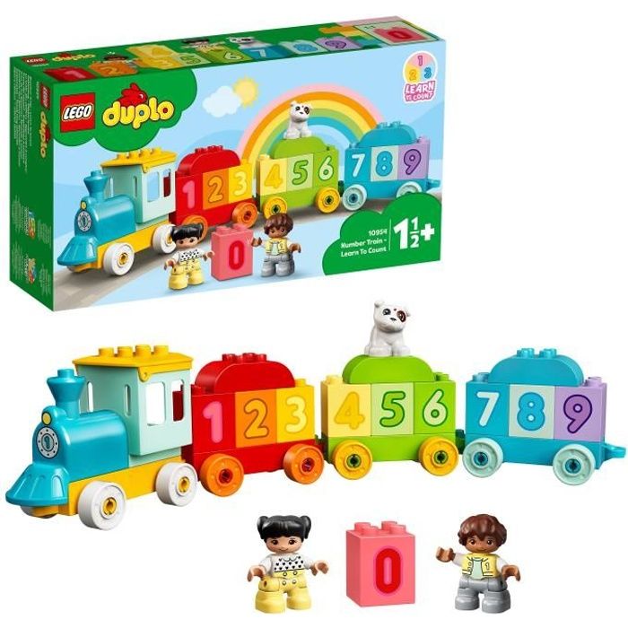 lego® 10954 duplo® le train des chiffres - apprendre à compter jeux éducatif 1.5 an, cadeau jouet bébé ou set d’apprentissage