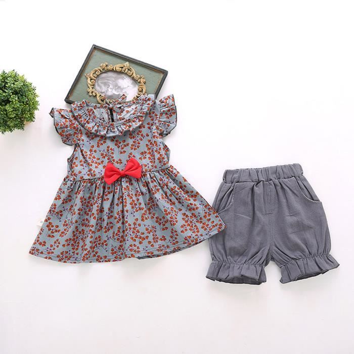 Nwada Ensemble Costume Bébé Garçon Gentleman - Chemise + Gilet + Short + Nœud Papillon Pour Mariage Et Cérémonies
