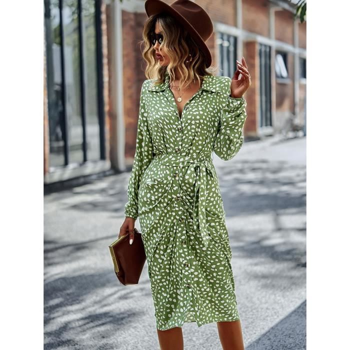 Robe Pull Femme AUSELILY - Manches Longues, Col V, Coupe A-Line - Tissu Léger - Pour Automne/hiver, Soirée, Noël, Mariage