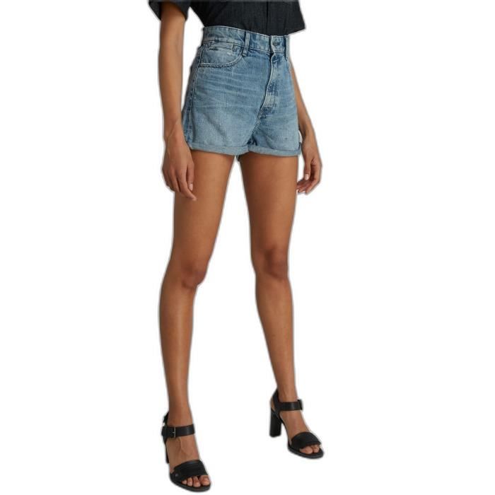 Short ultra haute femme G-Star Tedie - sun faded ice fog destroyed - 32