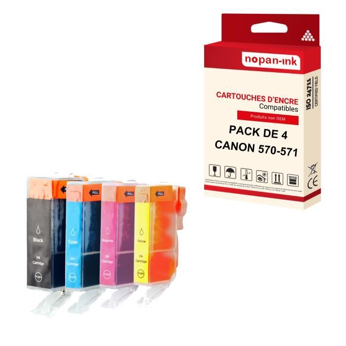 Lot De 20 Cartouches D'encre Compatibles Canon PGI-570XL/CLI-571XL - Marque NOPAN-INK - Neuf