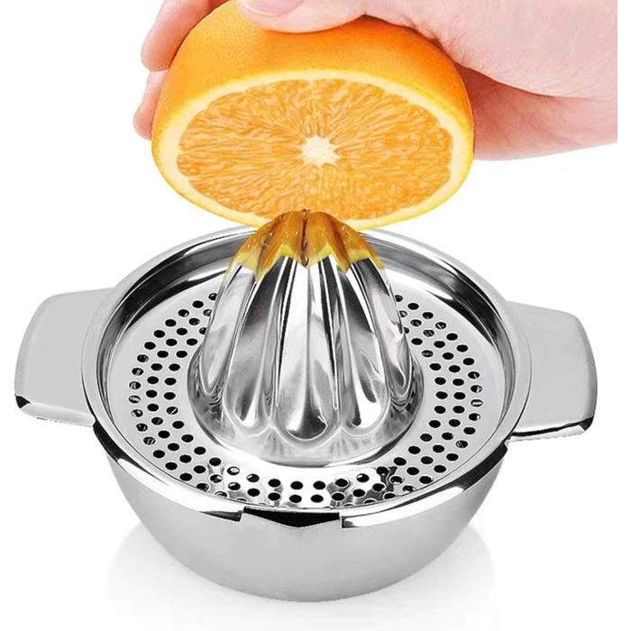 Presse-citron extra-large, presse-citron extracteur de jus en acier inoxydable, presse-agrumes manuel robuste, outil de bar pour presse-citron en cuisine, presse à citron en métal facile à nettoyer