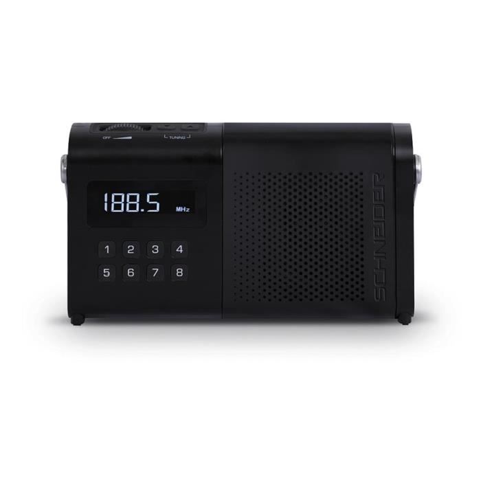 SCHNEIDER SC170ACLBLK Radio Tuner Digital Pll AM/FM Movimo Noir
