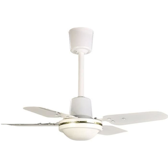 Ventilateur de plafond - SICHLER HAUSHALTSGERATE - VT-220 - 3 vitesses - Ø 61 cm - Métal blanc - Sichler Haushaltsgerate