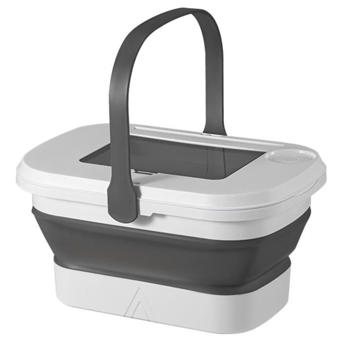 SAMMART Bassine Pliable De 9,2 L U2013 Panier De Pique-nique Portable U2013 Sac De Courses Pliable U2013 Boîte De Rangement Peu Encombrante (bleu Vif