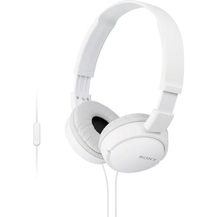 SONY - Casque pliable ZX110 - Blanc SONY - Casque pliable ZX110 - Blanc