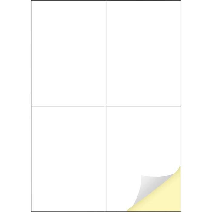 Étiquettes Autocollantes A4 à Imprimer - 600 étiquettes (70x36 Mm), Blanc Mat - Compatible Jet D'encre/laser, écriture Main - Pour Organisation Bureau, Maison - 7