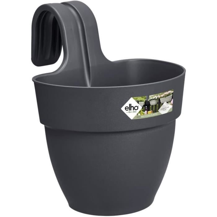 Planteur De Balcon Elho Vibia Campana Easy Hanger M 36 - Ø36xH26.5cm - Noir/Anthracite