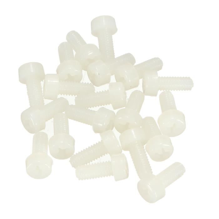 Vis à Tête Cruciforme En Nylon Blanc Avec Écrou Hexagonal - Lot Neuf, Origine Chine