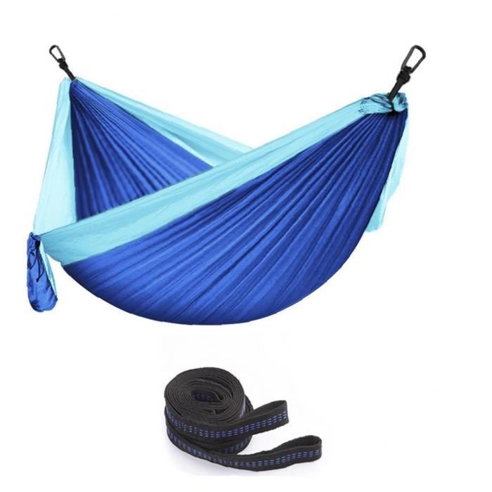 Grand Hamac Double Avec Sangles - Léger Et Portable Pour Camping - 200 Kg