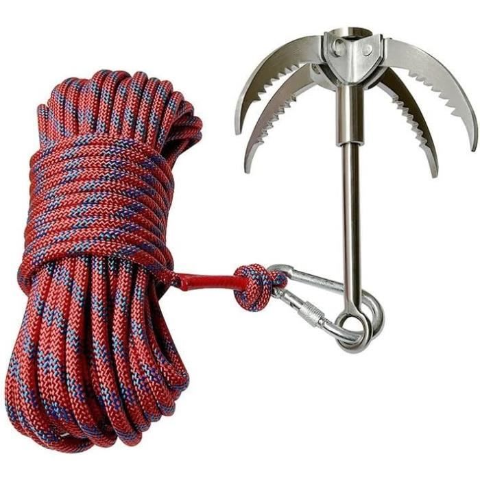 Grappin D'escalade/camping En Acier Inoxydable - Outil De Grimpe, Taille 19x16x16 Cm