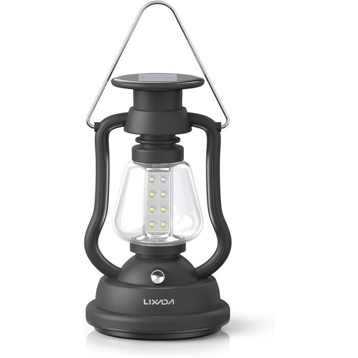 Lepwings Lampe Camping Solaire Rechargeable, Lanterne LED Portable Avec