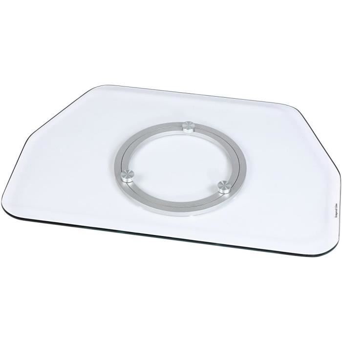 Lot De 4 Plateaux Tournants Universels 15cm Transparents - Rotatifs 360° Avec Roulements à Billes Pour TV, Moniteurs, Plantes Et Bonsaï