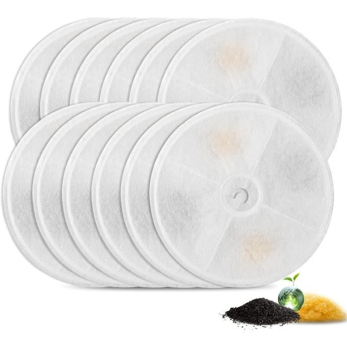 Filtre Fontaine Eau Chat, Lot De 12 Filtres De Rechange Pour Fontaine À