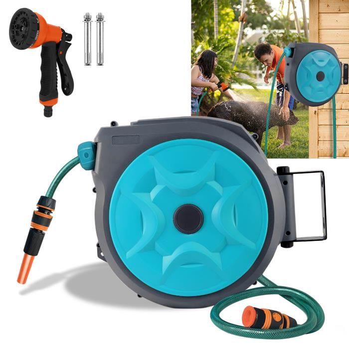 Enrouleur De Tuyau D'arrosage, Petit Rouleau De Tuyau D'eau Portable En ABS, Pour Jardin, Ferme, Lavage De Voiture, Nettoyage De Cour, Peut Contenir 30 M De Tuyau D'eau 1,27 Cm