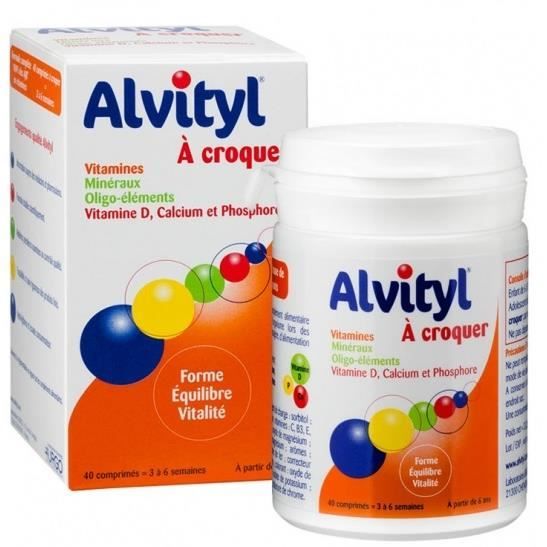 Alvityl Vitalité 12 Vitamines Et 8 Minéraux 30 Comprimés À Croquer