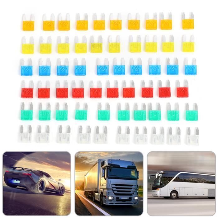 Jeu De 24 Fusibles Auto Mini-Lame - 8 Ampérages Différents (3A à 30A) - Pour Dépannage Et Réparation