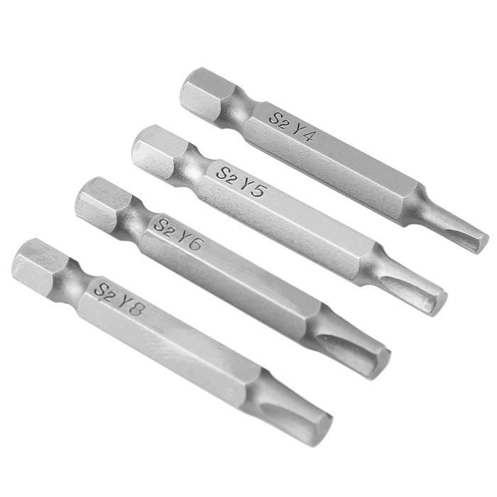 HARFINGTON Lot De 4 Embouts De Tournevis Y0.6-Y2.5 Tri Wings