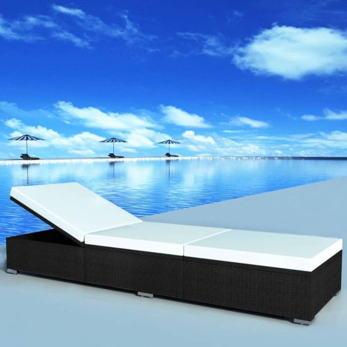 VIDAXL Chaise Longue avec Coussin - vue 5