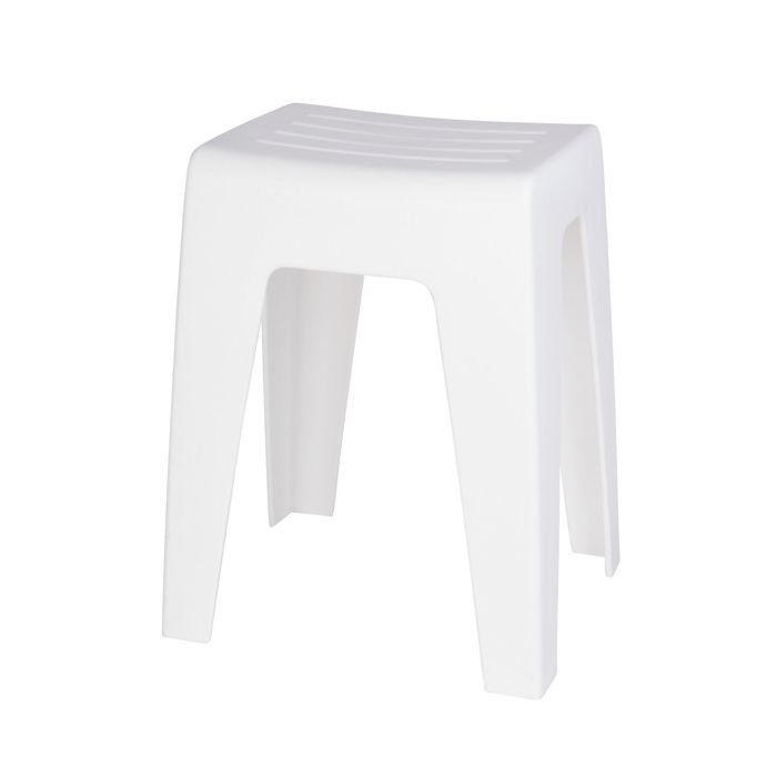 Tabouret pour salle de bain Kumba - Blanc