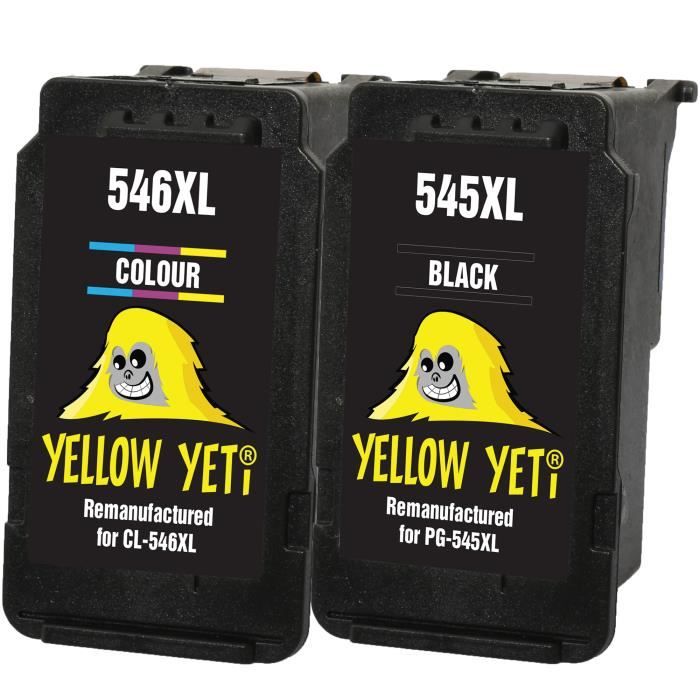 Yellow Yeti PG-545XL CL-546XL Cartouches d'Encre Remanufacturées